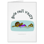 Dark Girl Swimming Card