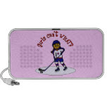 Dark Girls Hockey Player Travel Speakers