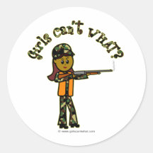 Dark Girls Hunting Round Sticker