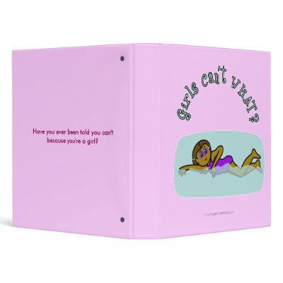 Dark Girls Swimming Vinyl Binder by girlscantwhat
