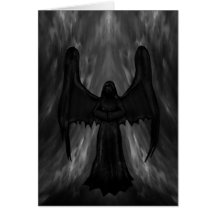 Dark Gothic Angel greeting card