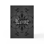 Dark Gothic flower Love card to personalize
