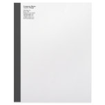 Dark Gray Left Sidebar Letterhead
