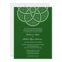 Dark Green Celtic Knot Wedding Invitations