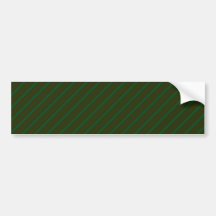 Dark Green Diagonal Striped Pattern. Bumper Sticker