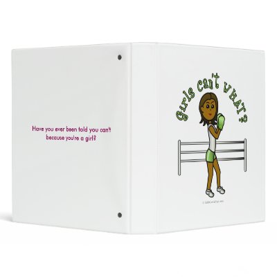 Dark Green Girls Boxing Vinyl Binders by girlscantwhat