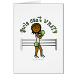 Dark Green Girls Boxing Card