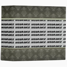 Dark Green Grey Insurance Avery Binder