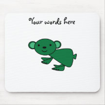 Dark green koala mouse pad