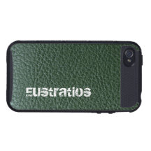 Dark green leather look custom iPhone 4/4S covers