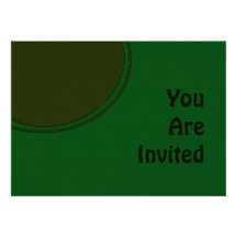 Dark Green Mod Party Invite