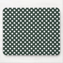 Dark Green Polka Dot Mousepad mousepads
