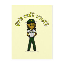 Dark Green Sheriff Girl Post Cards