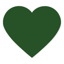 Dark Green Heart Stickers