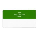 Dark green with white area and text. labels