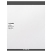 Dark Grey Bars Letterhead