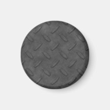 Dark Grey Diamond Plate Texture Fridge Magnet