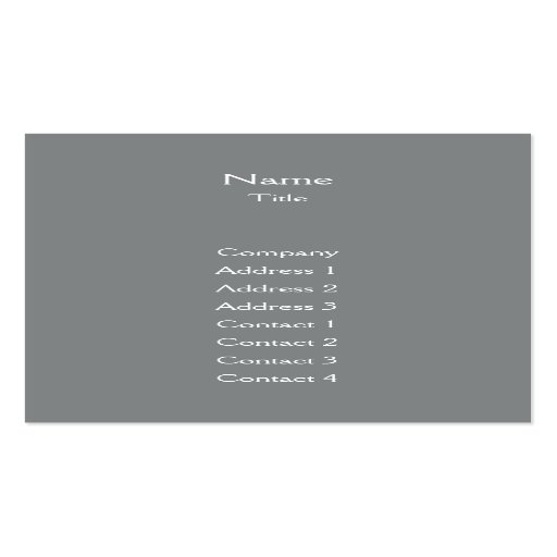 Dark Grey Plain Vertical - Business Business Card Templates