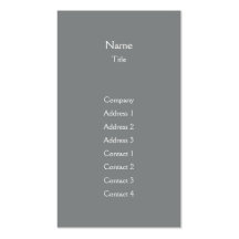 Dark Grey Plain Vertical - Business Business Card Templates