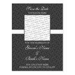 Dark Grey Save the Date Postcard