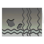 Dark Grey Waves. Abstract Design. Cards