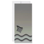 Dark Grey Waves. Abstract Design. Rack Card