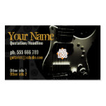 Dark Grunge Guitar w/ Logo Business card