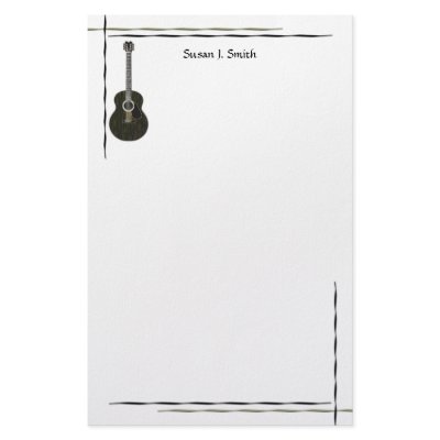 Dark Guitar Customized Stationery by xfinity7