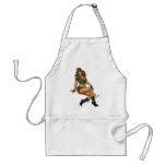 Dark Haired Army or Military Pinup Girl by Al Rio aprons