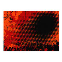 Dark halftone personalized announcement