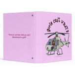 Dark Helicopter Pilot Vinyl Binder