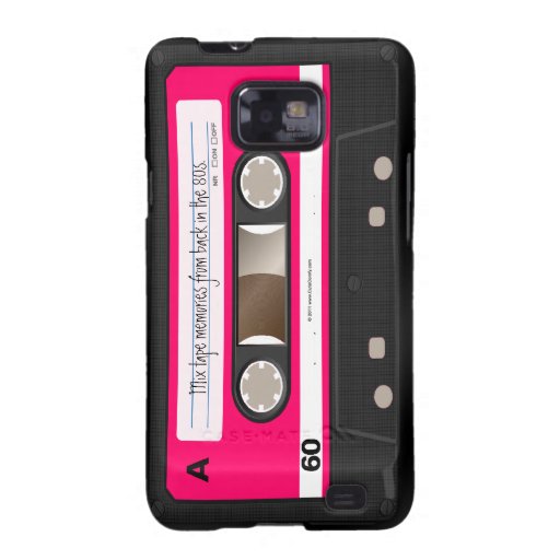 Dark Hot Pink Retro Cassette Tape Personalized Samsung Galaxy Covers