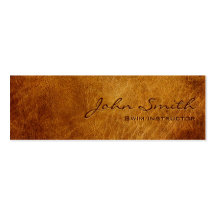 Dark Leather Swim Instructor Business Card