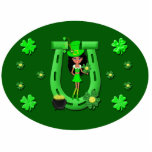 Dark Leprechaun Girl Photo Cut Outs