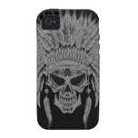 Dark Native Skull iPhone 4/4S Case