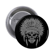 Dark Native Skull Pin