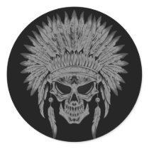 Dark Native Skull Stickers