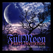 Dark Nature Full Moon Halloween Party Invitations invitations