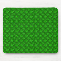 Dark Neon Green Swirls mousepads