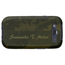 Dark Olive Green Marblized Galaxy SIII Cases