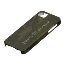 Dark Olive Green Marblized iPhone 5 Cases