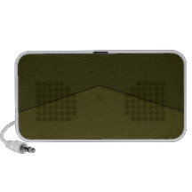 Dark olive green texture point mp3 speakers