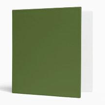 Dark Olive Green Vinyl Binders