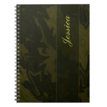 dark oolive green marble spiral note books