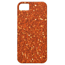 Dark Orange Faux Glitter Case-Mate iPhone 5 Case