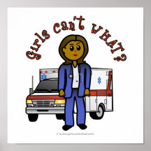 Dark Paramedic Girl Poster
