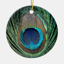 Dark Peacock Feather ornaments