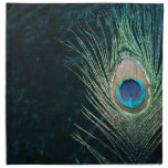 Dark Peacock Feather Cloth Napkin
