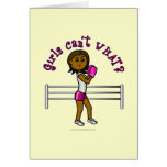Dark Pink Girls Boxing Cards