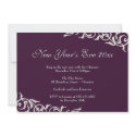 Dark plum ornate borders festive party celebration invitations